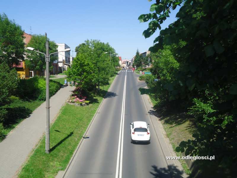 Widok z wiaduktu ul. Poznańskiej na ul. Piaski - Swarzędz