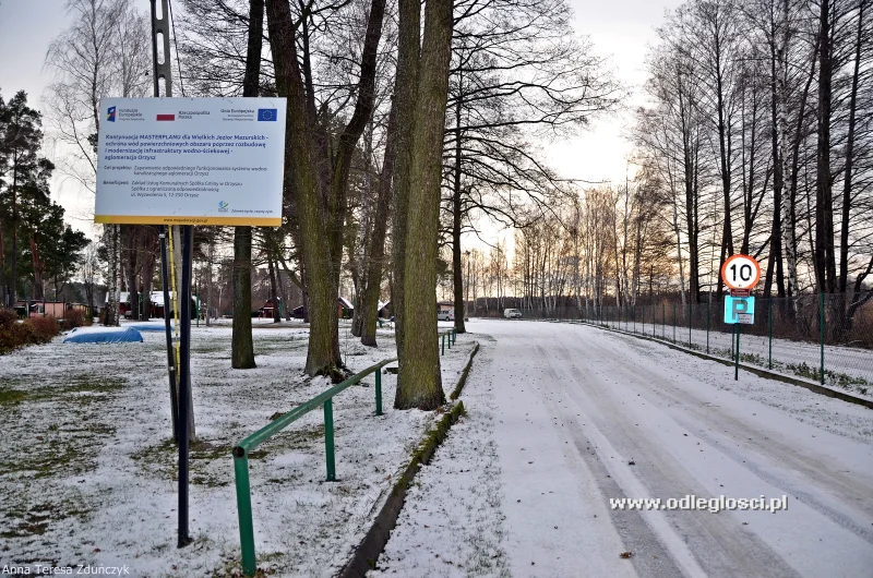Okolice jeziora Orzysz - droga w stronę parkingu - Orzysz