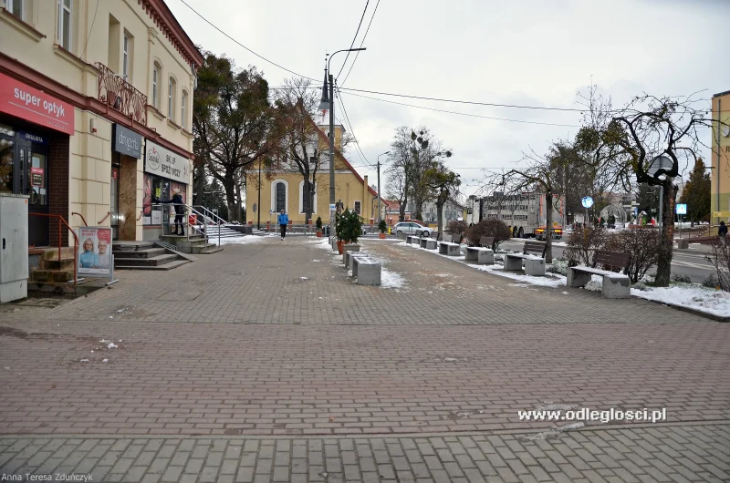 Widok na skrzyżowanie ulic - Orzysz